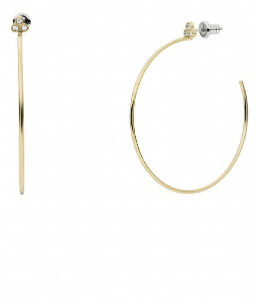 Fossil Earring Gold Plated Trio Cubic Zirconia