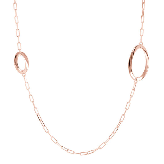 Bronzeallure Oval Element And Paper Link Chain