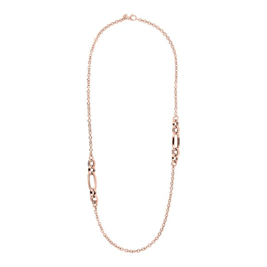 Bronzallure Long Necklet With Large Open Oval Link