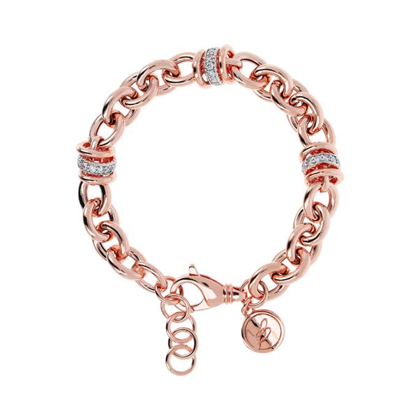Bronzallure Open Cubic Zirconia Link Bracelet