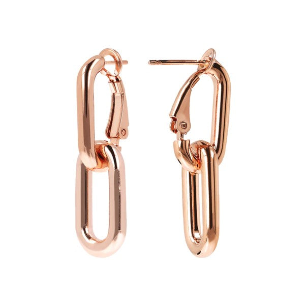 Bronzallure Open Paperclip Drop Earring