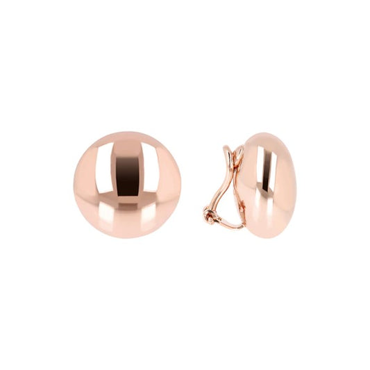 Bronzallure Round Button Clip On Earring
