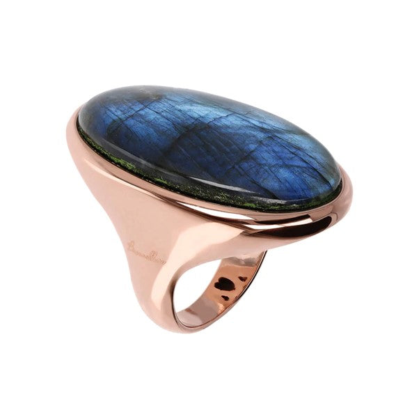 Bronzallure Oval Labradorite Ring