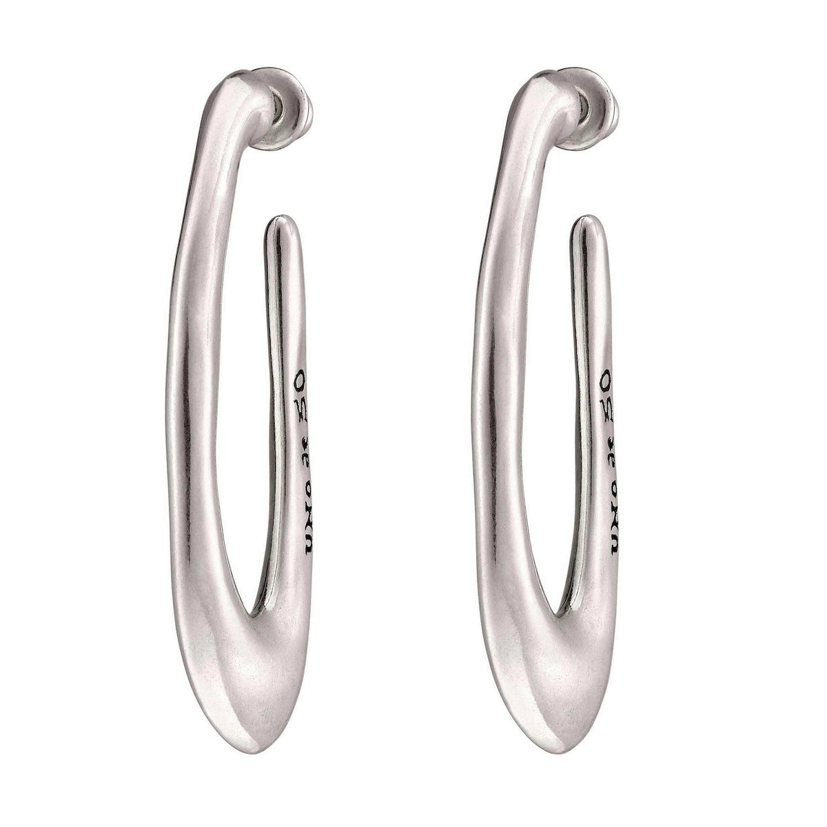 Uno De 50 Silver Plated Do You Orbit? 4.5mm Oval Earrings
