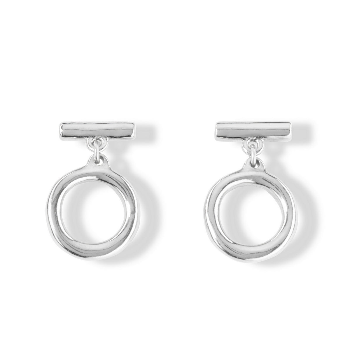 Uno De 50 Silver Plated On/Off 2mm Drop Earring