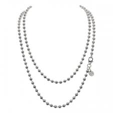 Nikki Lissoni 80cm 3mm Beaded Silver Chain