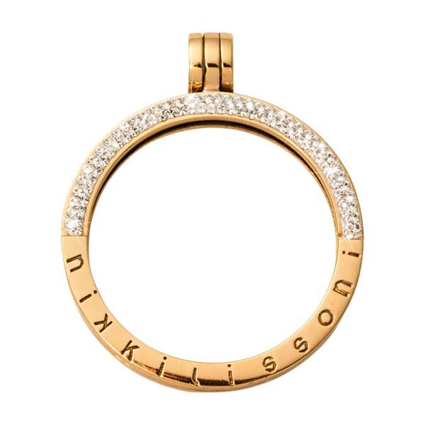 Nikki Lissoni Stone Set Medium Gold Plated Pendant