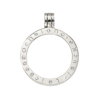 Nikki Lissoni Stone Set Small Silver Plated Pendant