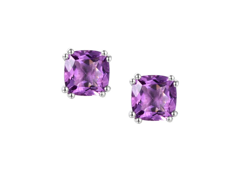 Sterling Silver Vivacious Vilolet Earrings