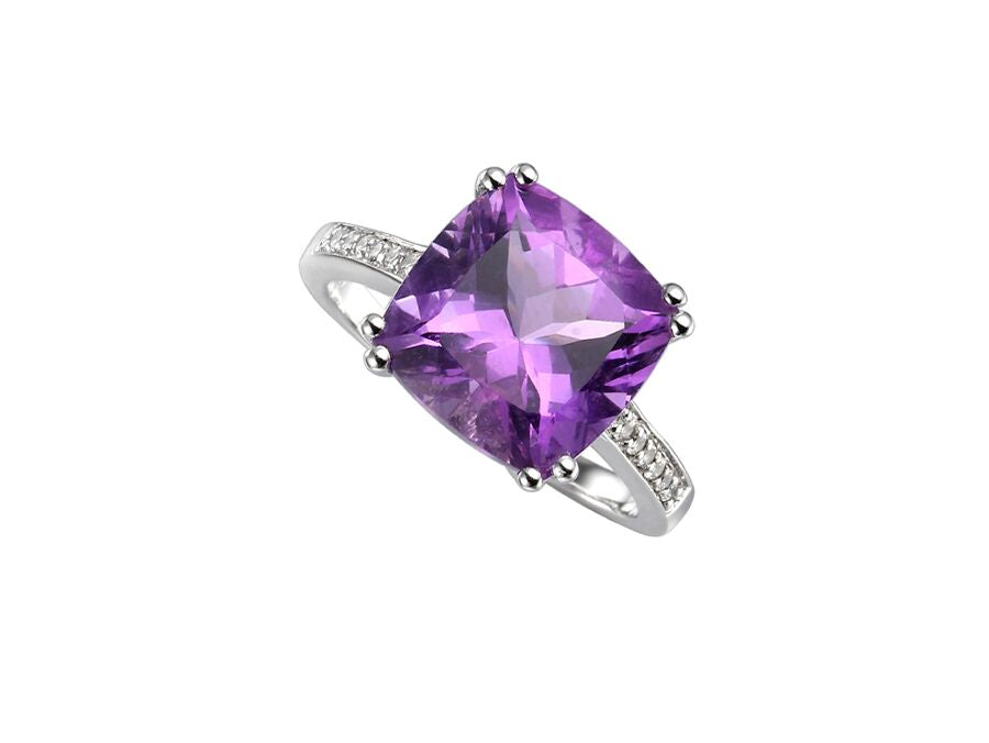 Sterling Silver Vivacious Violet Ring