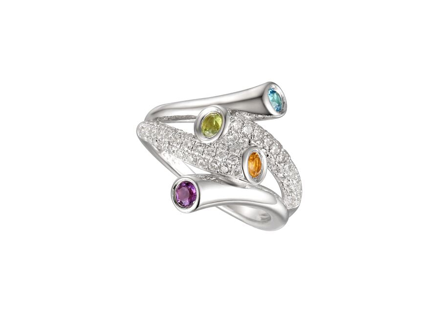 Sterling Silver Tutti Fruitti Ring