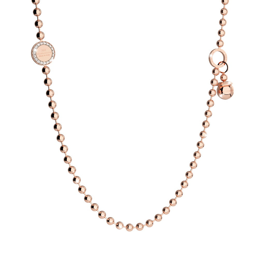 Rebecca Beaded Ball Disc Rose Necklet