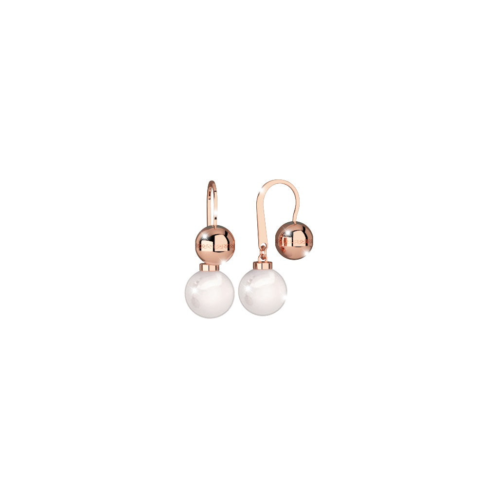 Rebecca Pearl Ball Rose Earrings