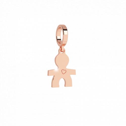 My World Boy Charm In Rose