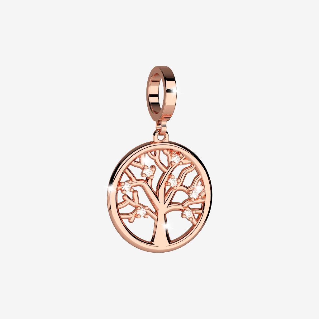 My World Tree Of Life Charm In Rose