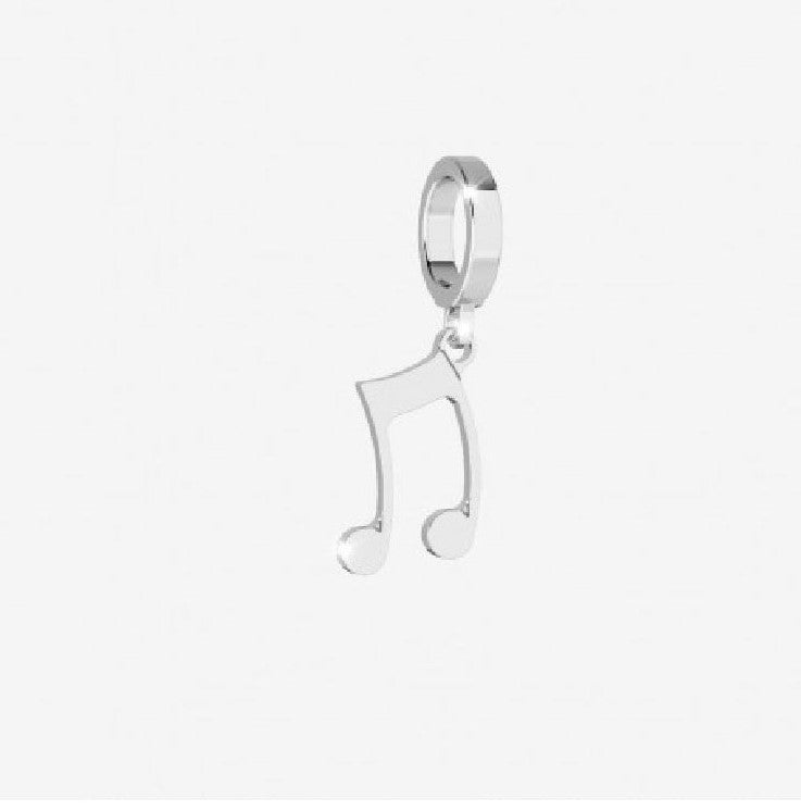 My World Music Note Charm In Silver