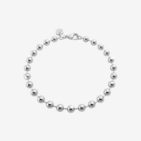 My World Beaded Bracelet In Silver