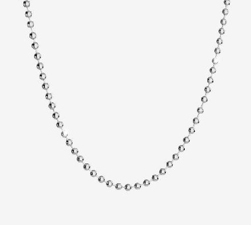My World Beaded Necklet In Silver