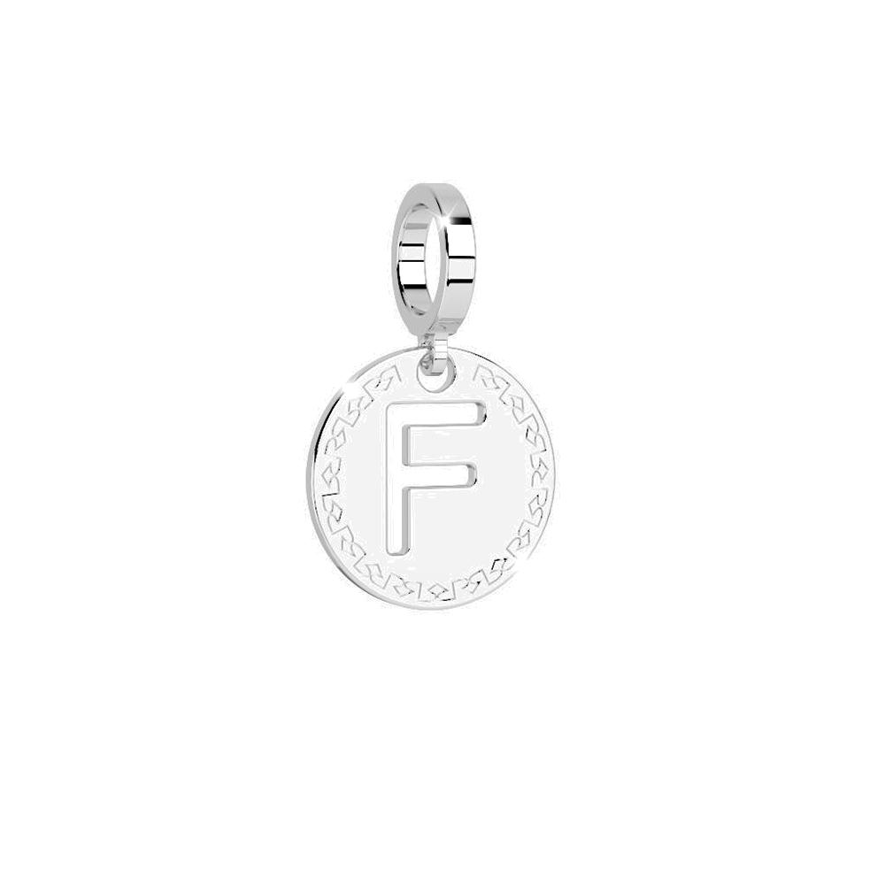 My World Initial Charm Letter F In Silver