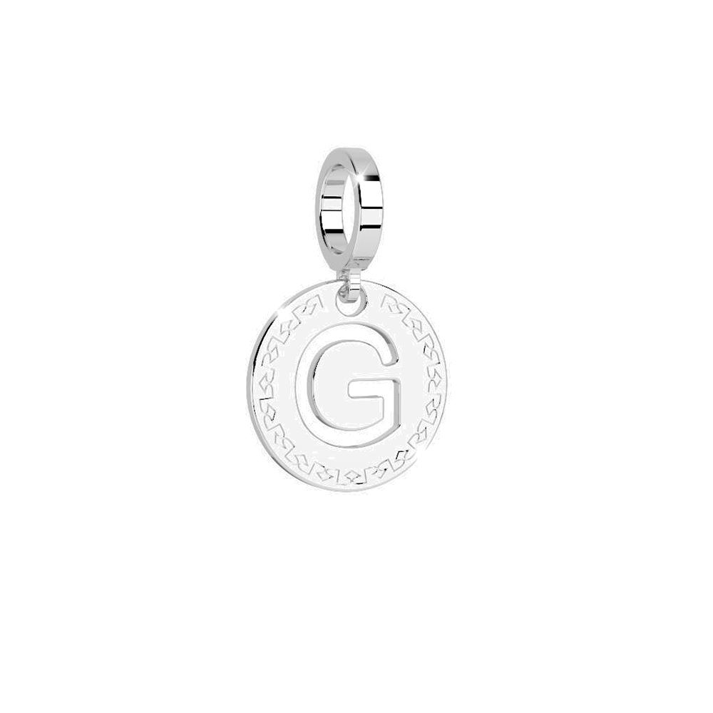My World Initial Charm Letter G In Silver
