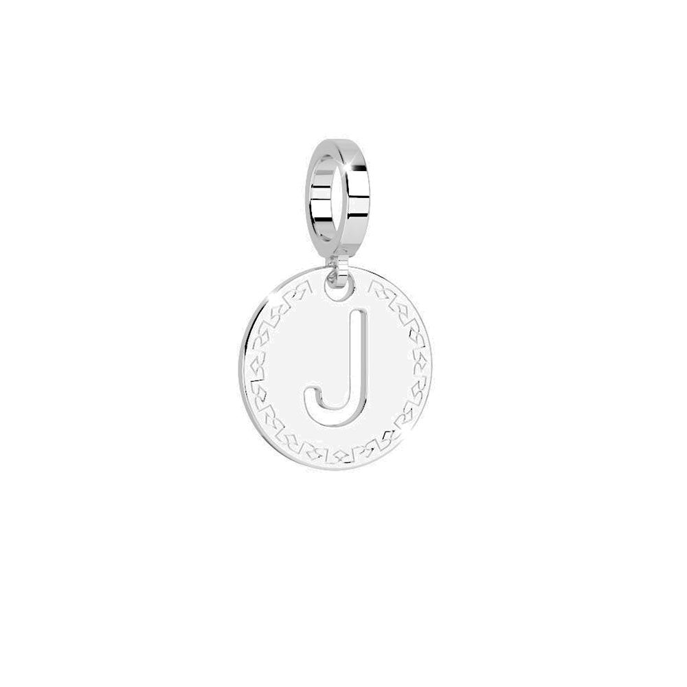 My World Initial Charm Letter J In Silver