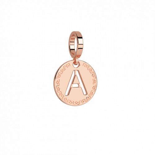 My World Initial Charm Letter A In Rose