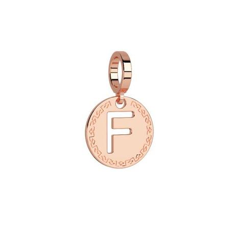 My World Initial Charm Letter F In Rose