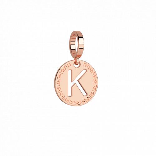 My World Initial Charm Letter K In Rose
