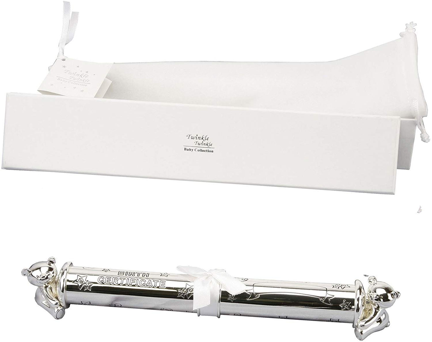 Silver Plated Twinkle Birth Cert Holder