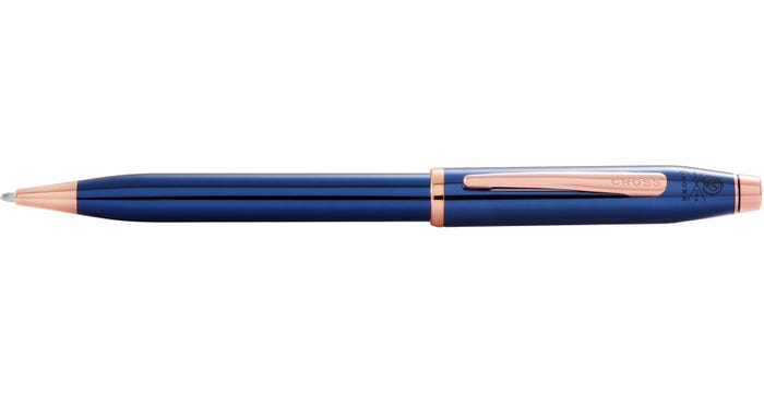 Century Two Blue Lacquer Crossall Pen