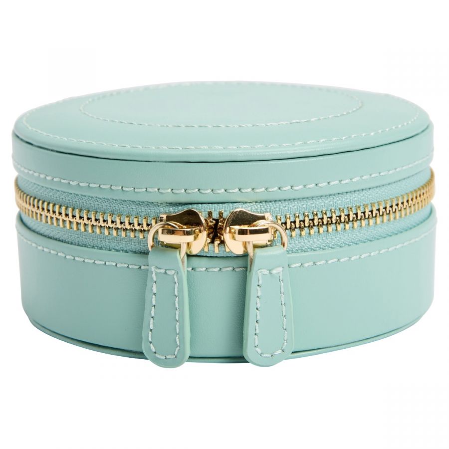 Wolf Sophia Round Zip Case In Jade