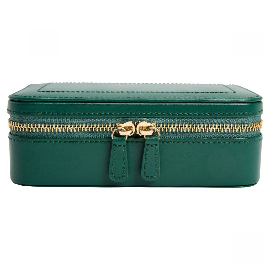 Wolf Sophia Travel Zip Case In Forrest Green