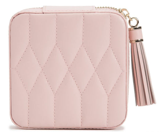 Wolf Caroline Zip Travel Case In Rose Quartz