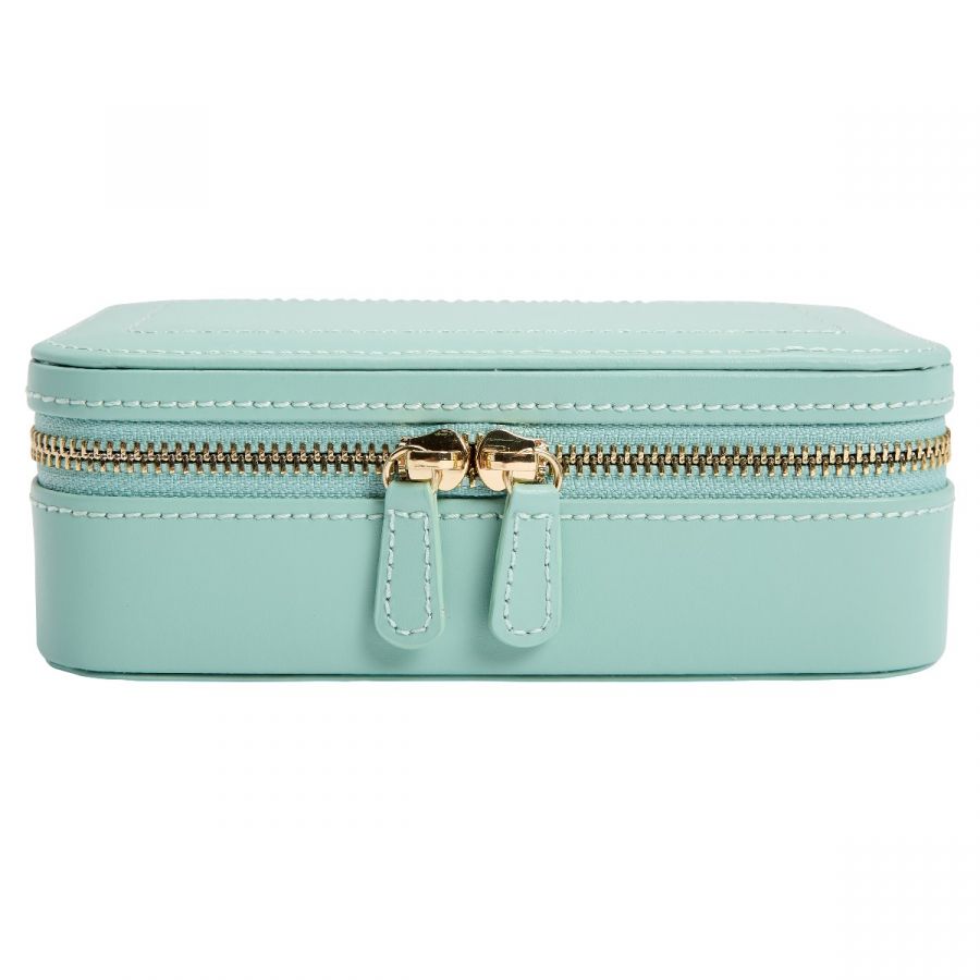 Wolf Sophia Travel Zip Case Jewellery Box In Jade