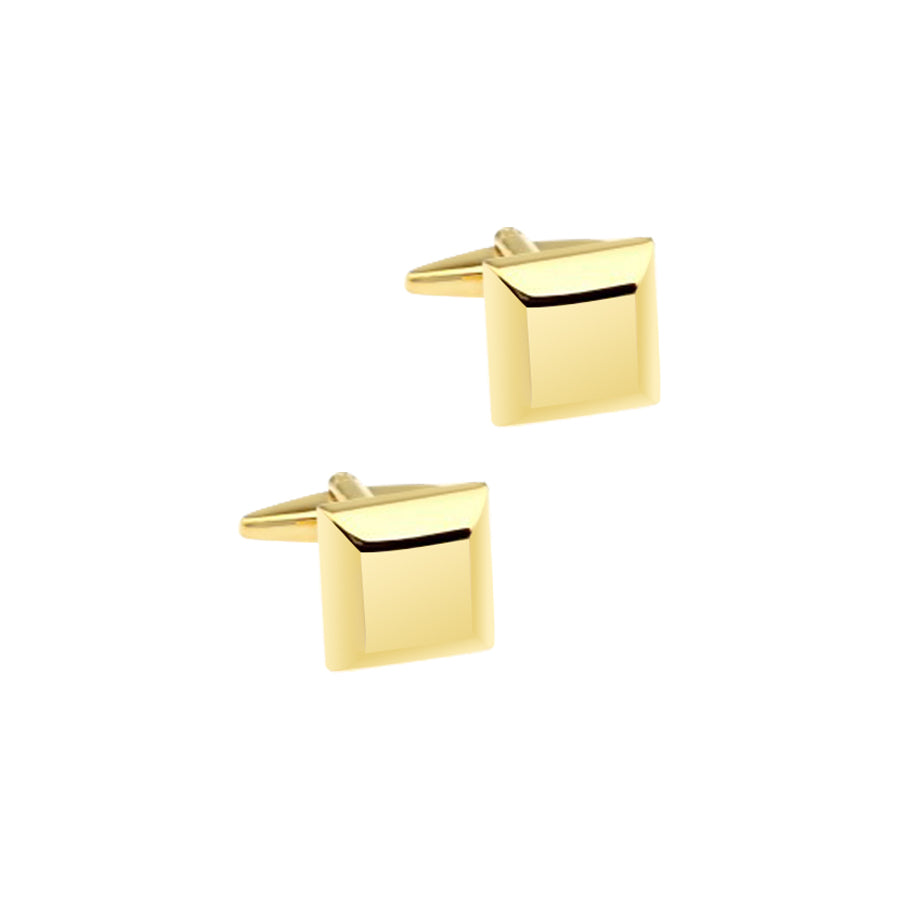 Gold Plated Square Polished Cufflinks