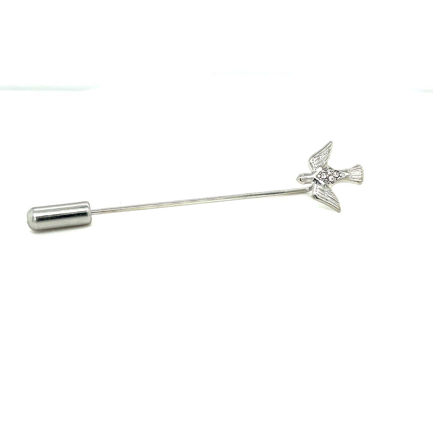 Silver Plated Dove Tiepin