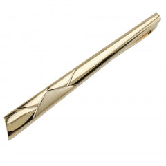 Gold Plated Diamond Cut Tie Bar