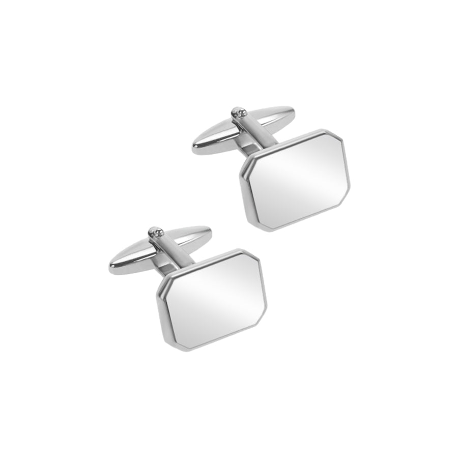 S/P Plain Rect Cufflinks