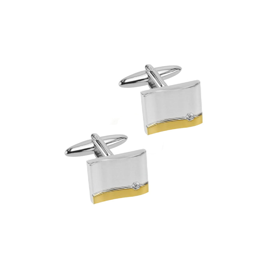 S/P 2col Cz Cufflinks