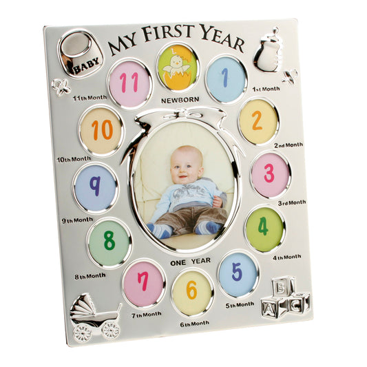 Silver Plated Juliana 1st Year Baby Frame