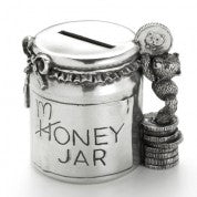 Pewter Money And Coin Jar