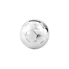Silverplated Bambino Football Money Box