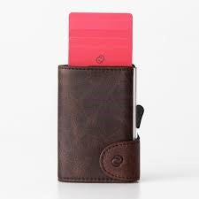 Brown Leather Card C Secure Wallet