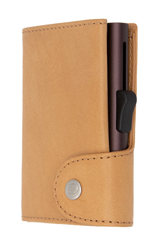 C-Secure Vegan Leather Sadle Tan Wallet