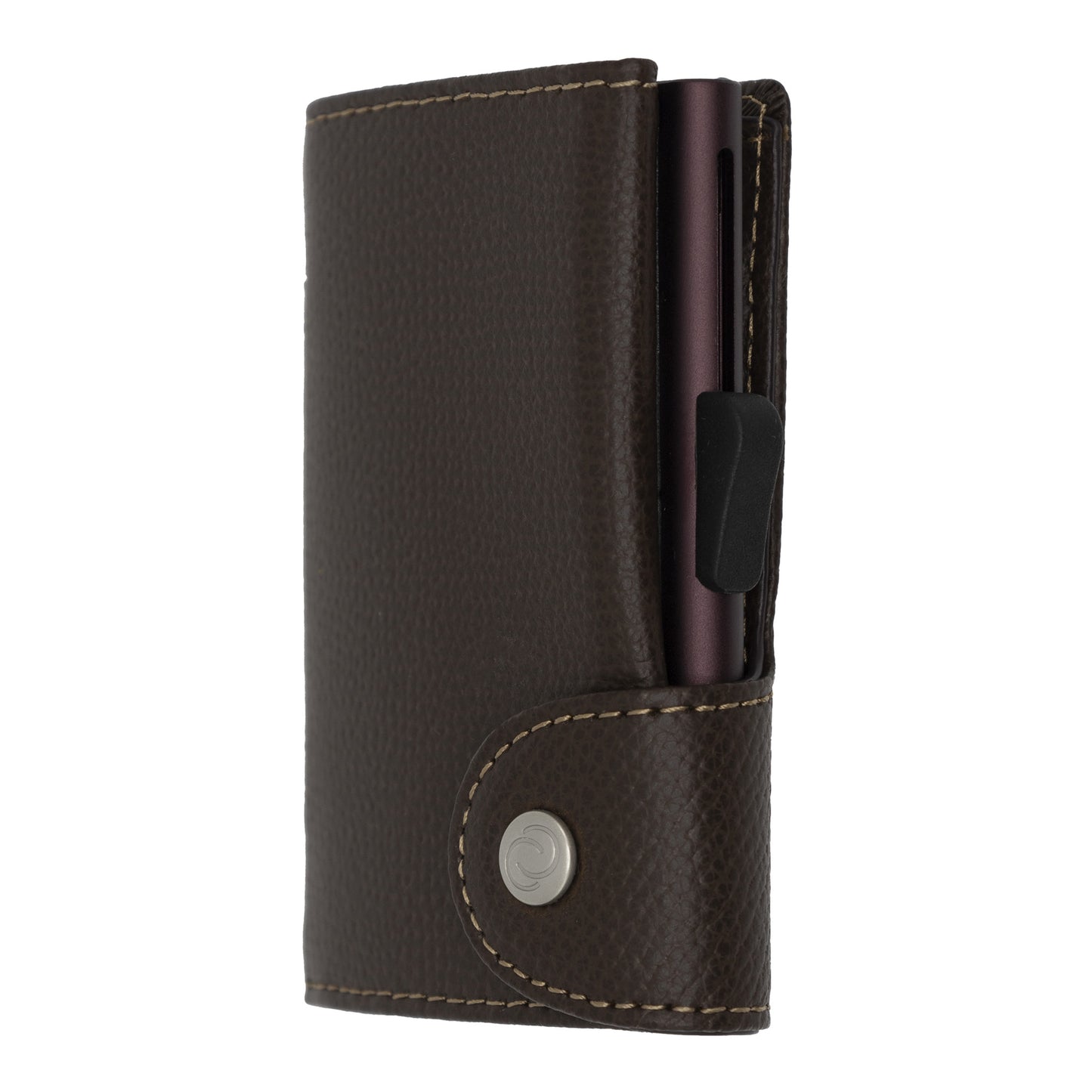 Dark Brown C-Secure Leather Wallet