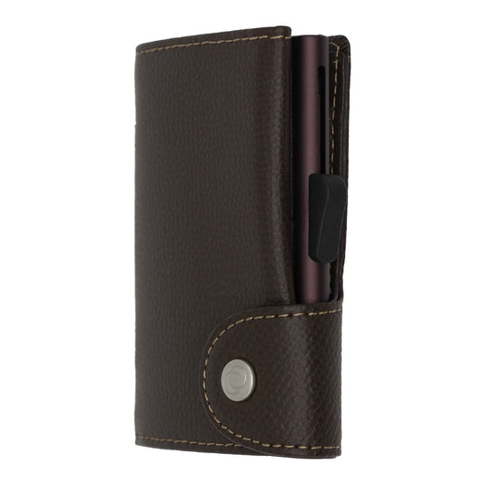 Dark Brown C-Secure Leather Wallet