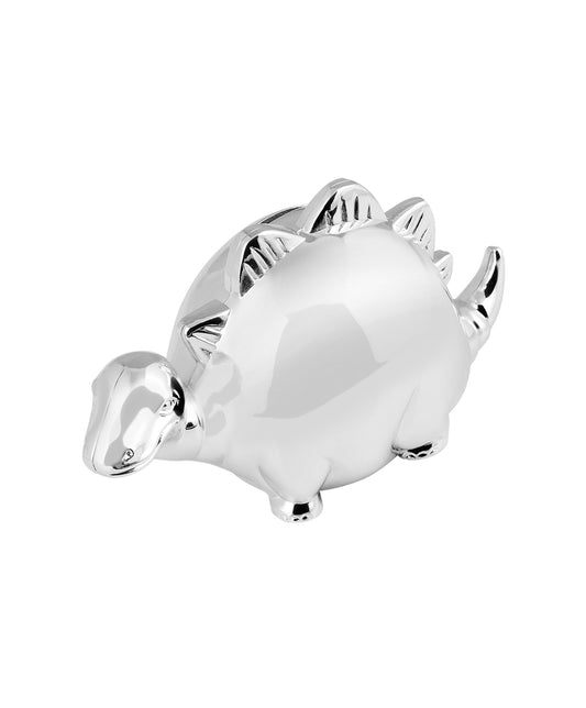 Silver Plated Dinosaur Money Box