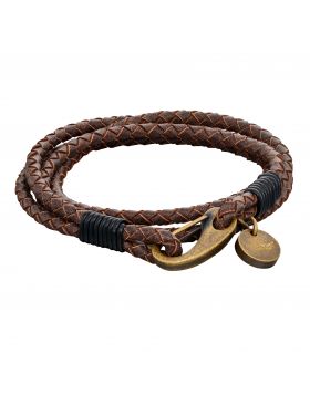Fred Bennett Tan Leather Wrap Bracelet