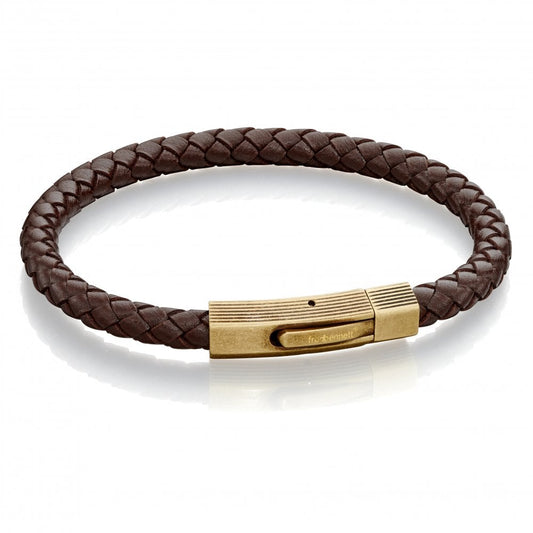 Fred Bennett Brown Suade Leather Bracelet With Antique Clasp