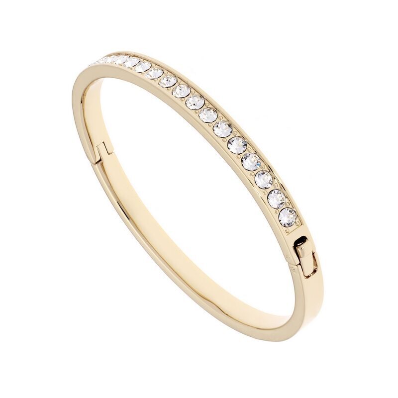Ted Baker Clemara Hinge Crystal Bangle In Gold